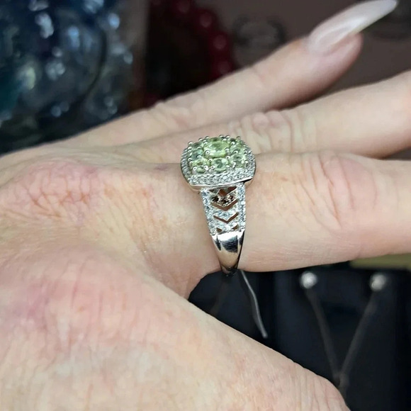 *RARE* Chrysoberyl & Natural White Zircon, Brown Zircon Ring - Picture 2 of 7